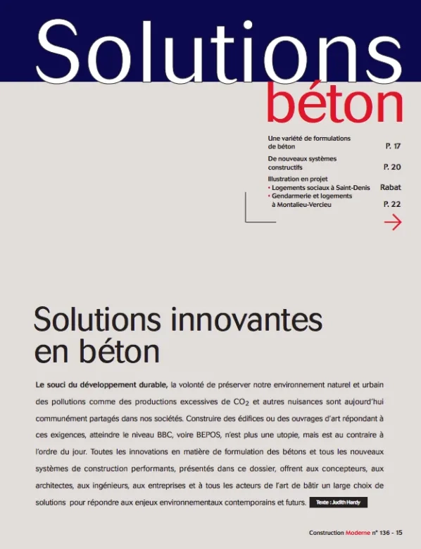 Solutions innovantes en béton